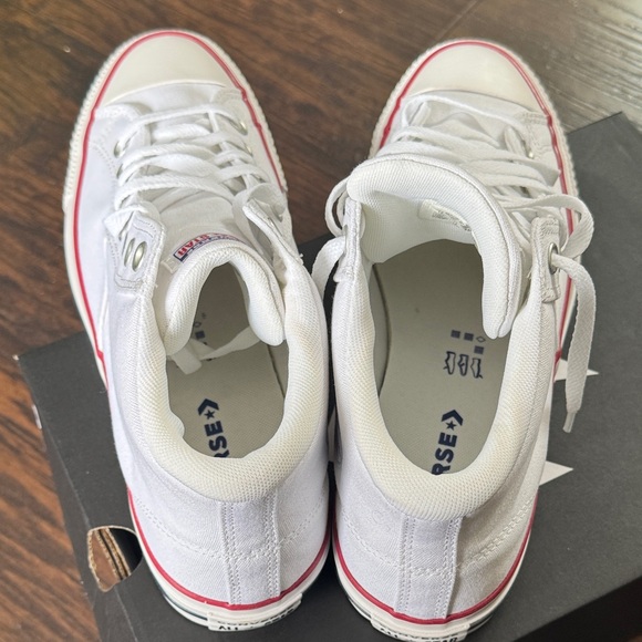 Converse Classic All Star White High-Tops with Red Accents, Men’s Size 12, NEW - Picture 7 of 13